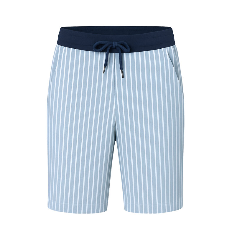 Phil & Co Phil & Co Men's Short Pyjama Pants Striped/Plain Blue 2-Pack