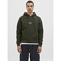 Jack & Jones Jack & Jones Heren Hoodie JJESOHO Donkergroen