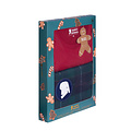 Happy Shorts Happy Shorts Heren Kerst Pyjama Set Shirt + Broek Giftbox Rood/Groen Geruit Flanel