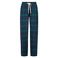 Happy Shorts Happy Shorts Ladies Christmas Pajama Set Shirt + Pants Giftbox Grey/Green Checkered Flannel