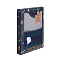 Happy Shorts Happy Shorts Ladies Christmas Pajama Set Shirt + Pants Giftbox Grey/Green Checkered Flannel
