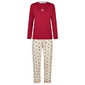 Happy Shorts Happy Shorts Dames Kerst Pyjama Set Shirt + Broek Giftbox Rood/Off-White Gingerbread
