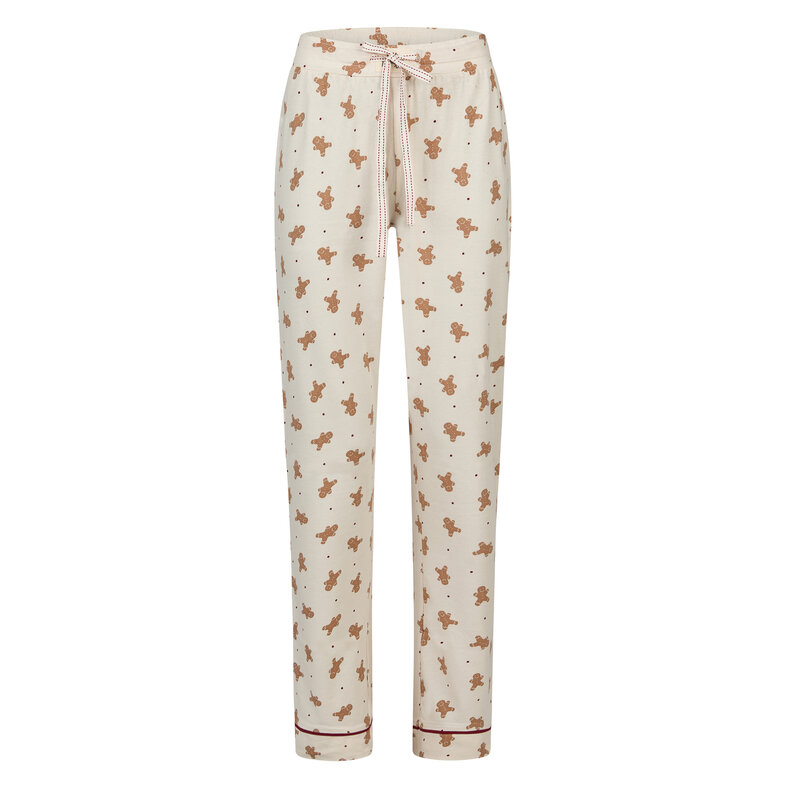 Happy Shorts Happy Shorts Dames Kerst Pyjama Set Shirt + Broek Giftbox Rood/Off-White Gingerbread