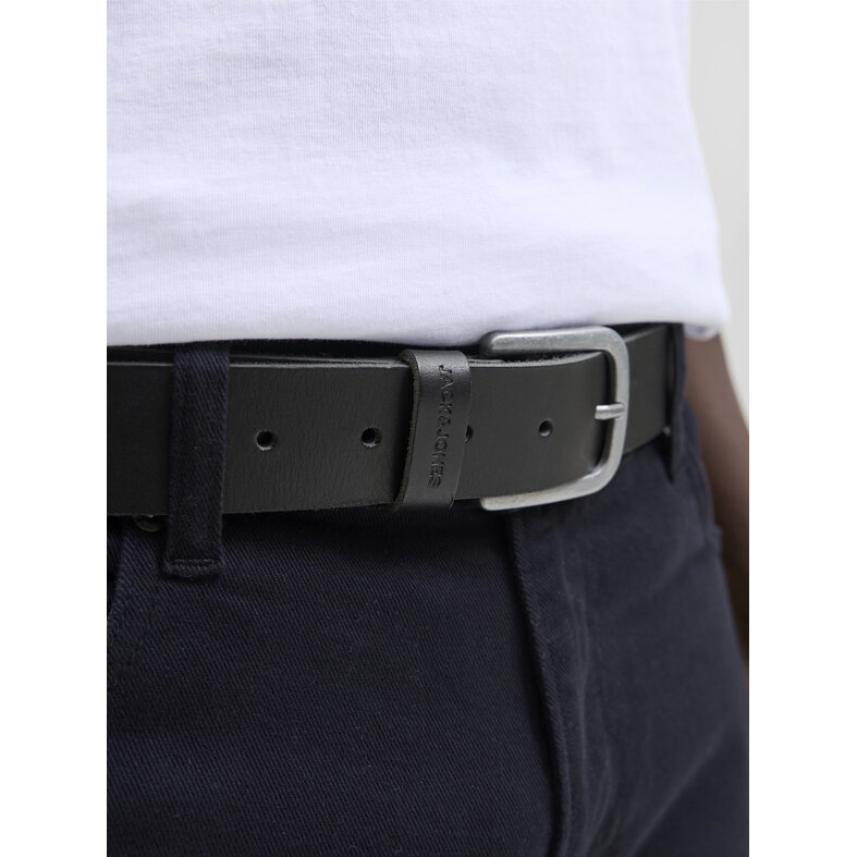 Jack & Jones Jack & Jones Men's Belt JACPIMP Leather Black