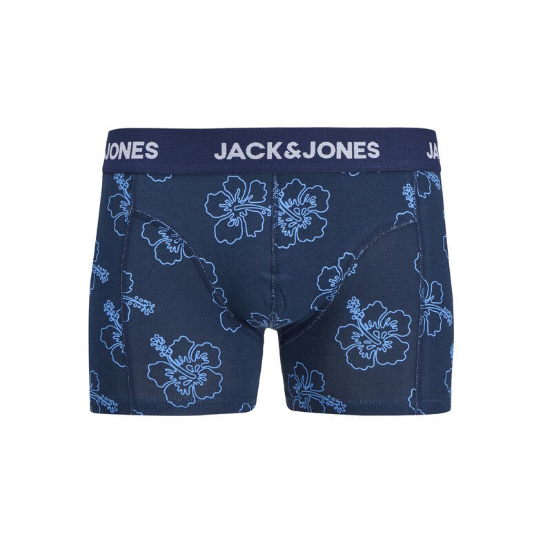 Jack & Jones Jack & Jones Heren Boxershorts Trunks JACANTHONY Print 3-Pack Blauw