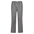 Phil & Co Phil & Co Men's Pyjama Set Long Button Closure Woven Cotton Gray Striped