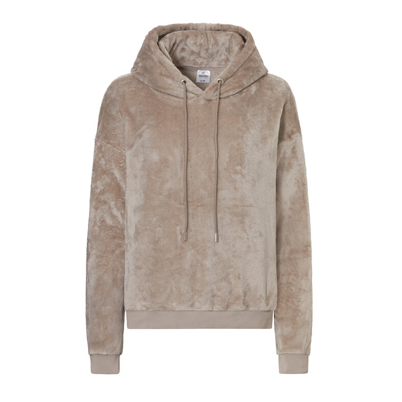 Apollo Apollo Ladies House Suit Loungewear Fleece Incl Hood Light Brown