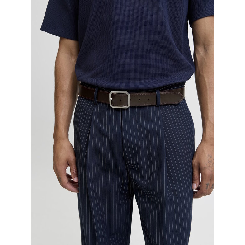 Jack & Jones Jack & Jones Men's Belt JACSQUARE Leather Brown