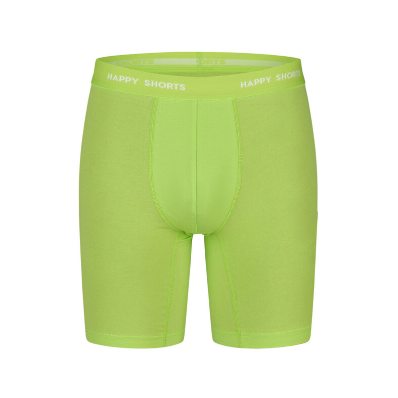 Happy Shorts Happy Shorts Heren Boxershorts Met Lange Pijpen Boxer Briefs Neon Lime Groen/Blauw