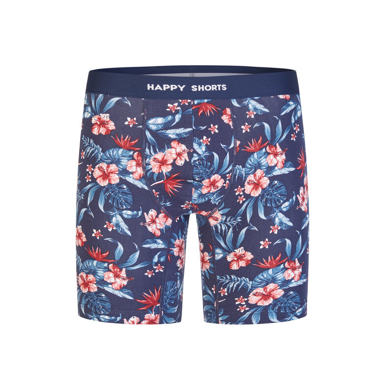 Happy Shorts Happy Shorts Heren Boxershorts Met Lange Pijpen Boxer Briefs Hawaii/Lichtblauw
