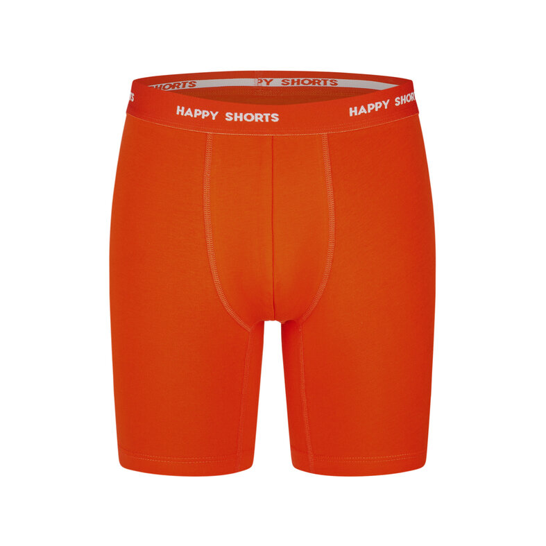Happy Shorts Happy Shorts Heren Boxershorts Met Lange Pijpen Boxer Briefs Neon Groen/Oranje