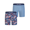 Happy Shorts Happy Shorts Men's Long-Sleeve Boxer Briefs Hawaii/Light Blue