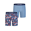 Happy Shorts Happy Shorts Men's Long-Sleeve Boxer Briefs Hawaii/Light Blue