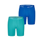 Happy Shorts Happy Shorts Men's Long-Sleeve Boxer Briefs Neon Green/Blue