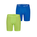 Happy Shorts Happy Shorts Men's Long-Sleeve Boxer Briefs Neon Lime Green/Blue