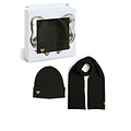 PIECES Pieces Ladies Winter Hat + Scarf Knitted PCNIVA Giftbox Black