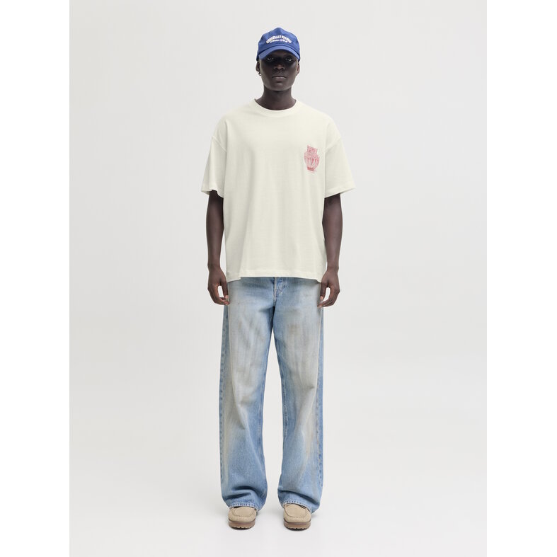 Jack & Jones Jack & Jones Men's Backprint T-Shirt JORARGOS Cream White