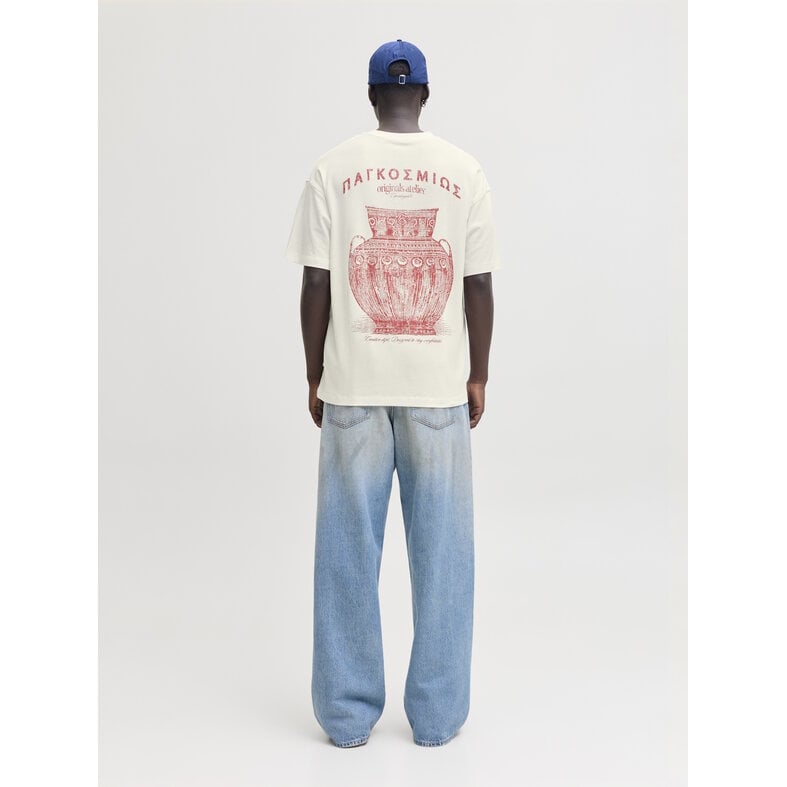 Jack & Jones Jack & Jones Men's Backprint T-Shirt JORARGOS Cream White