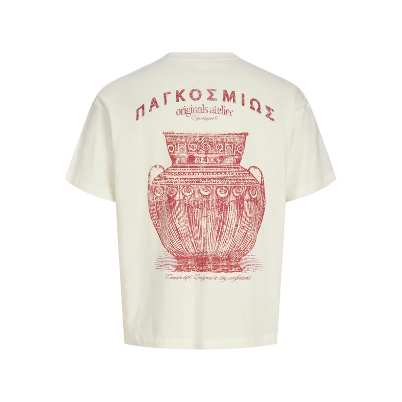 Jack & Jones Jack & Jones Men's Backprint T-Shirt JORARGOS Cream White