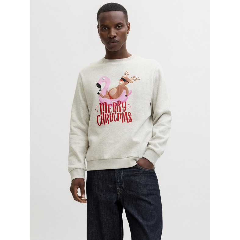 Jack & Jones Jack & Jones Men's Christmas Sweater JJCHRISTMAS White