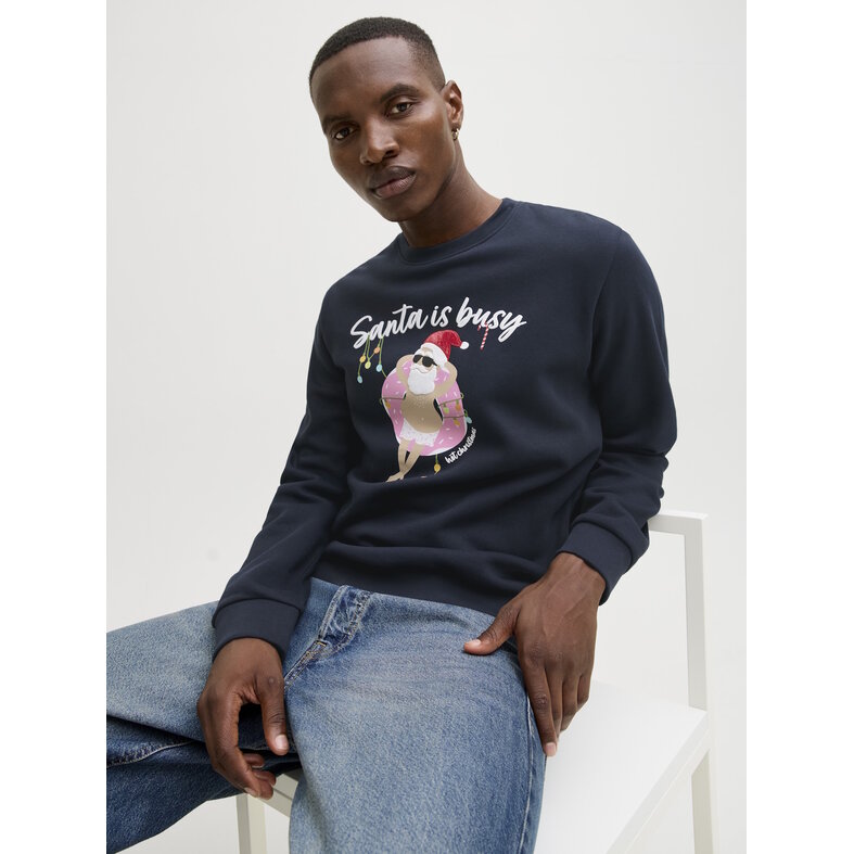 Jack & Jones Jack & Jones Men's Christmas Sweater JJCHRISTMAS Dark Blue