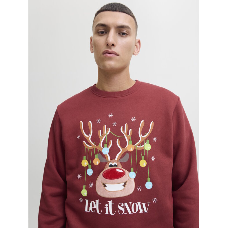 Jack & Jones Jack & Jones Men's Christmas Sweater JJCHRISTMAS Red