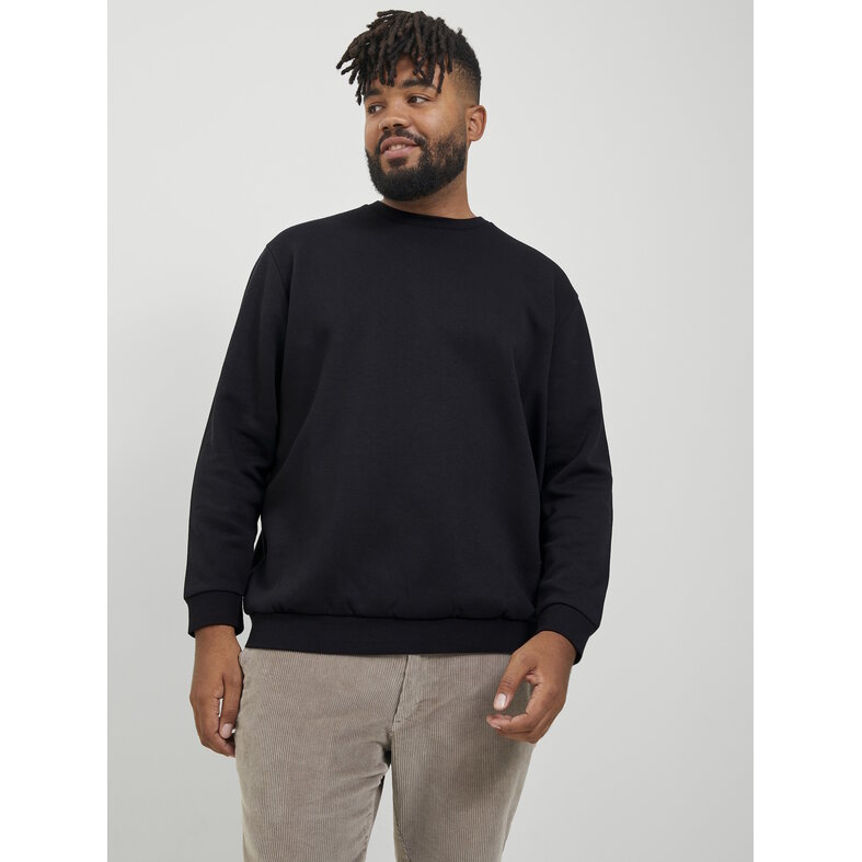 Jack & Jones Jack & Jones Men's Plus Size Sweater JJEBRADLEY Black