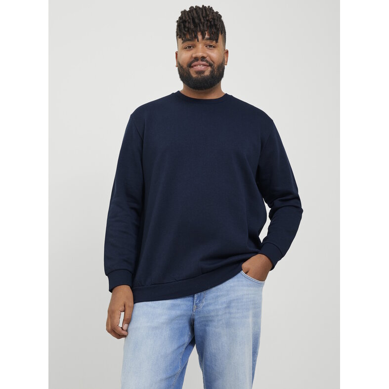 Jack & Jones Jack & Jones Men's Plus Size Sweater JJEBRADLEY Dark Blue