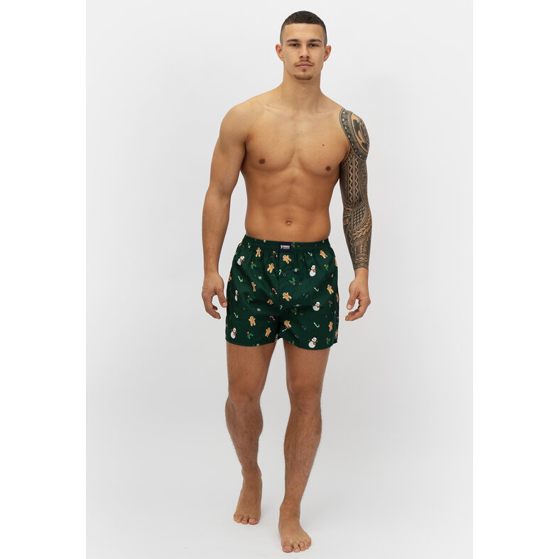 Happy Shorts Happy Shorts Wide Boxer Shorts Men's Christmas 3-Pack Checkered/Print/Plain