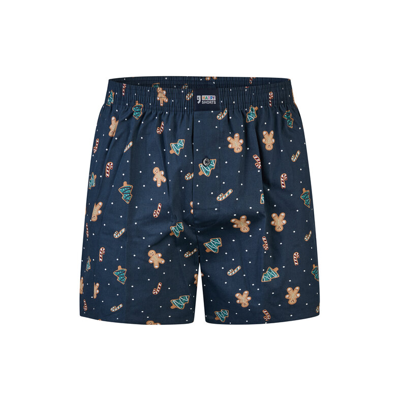 Happy Shorts Happy Shorts Wide Boxer Shorts Men's Christmas 3-Pack Plaid/Print/AOP