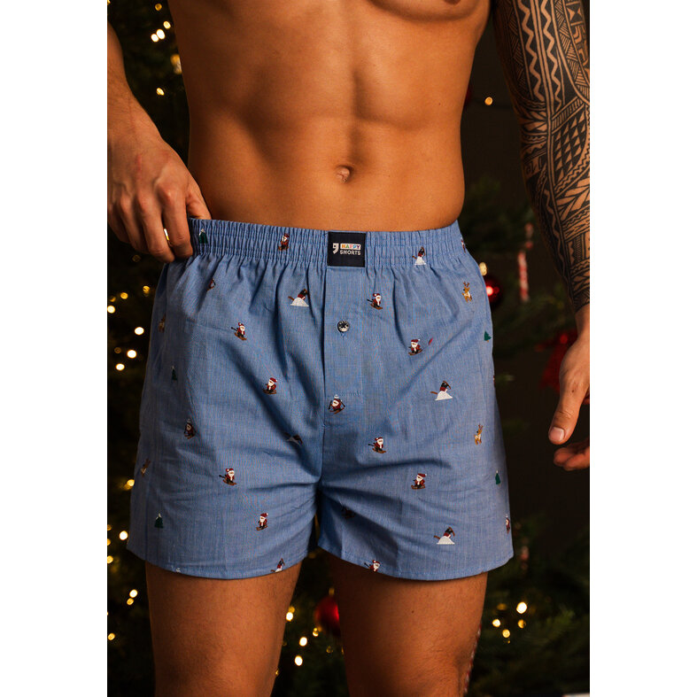 Happy Shorts Happy Shorts Wide Boxer Shorts Men's Christmas 3-Pack Checkered/Print/Plain