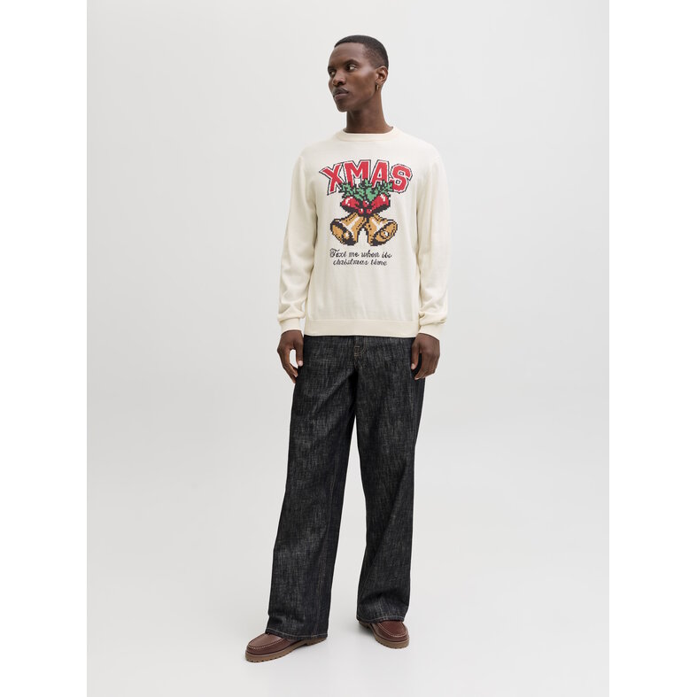 Jack & Jones Jack & Jones Men's Christmas Sweater JORHOLIDAY Off-White