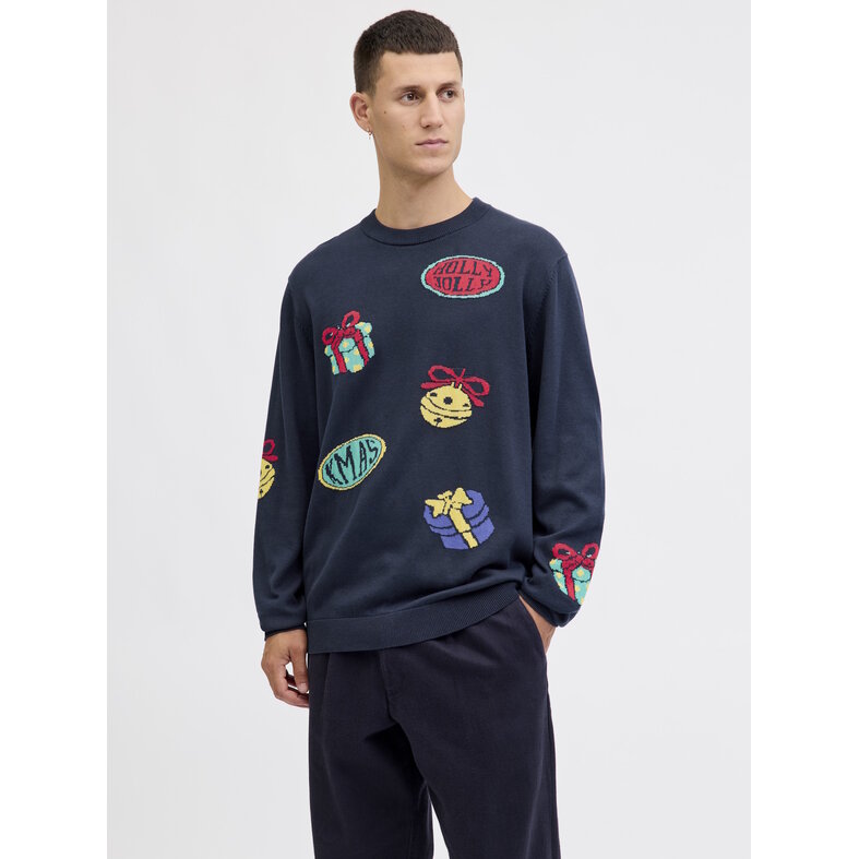 Jack & Jones Jack & Jones Men's Christmas Sweater JORHOLIDAY Dark Blue