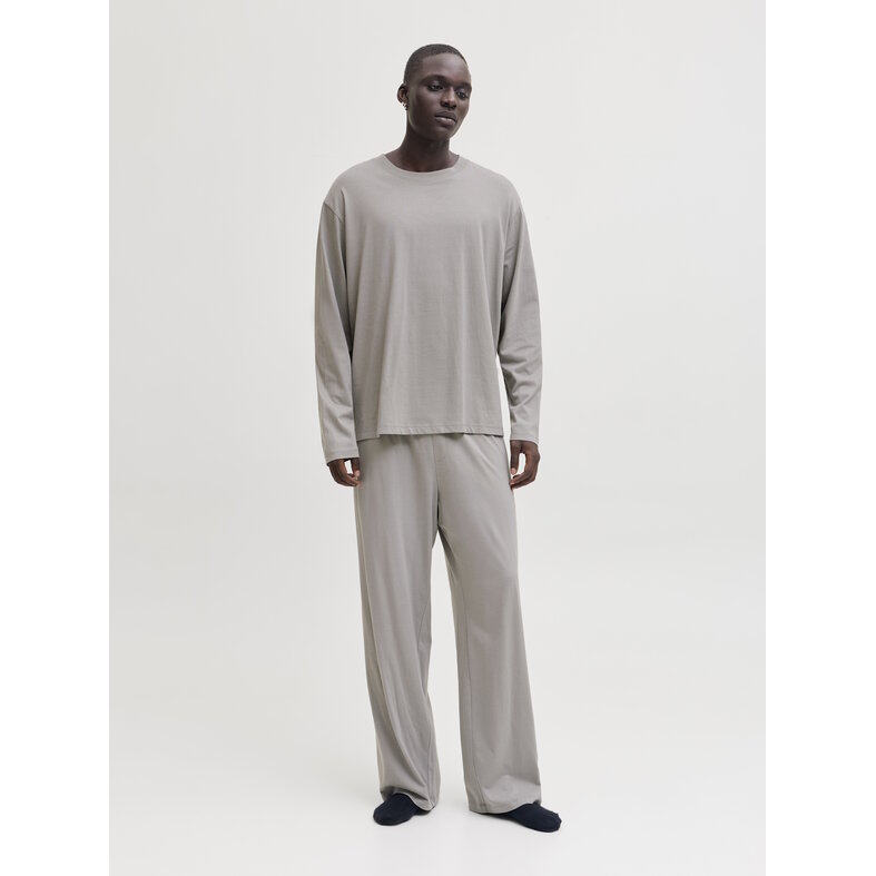 Jack & Jones Jack & Jones Men's Lounge Pajama Set Long JACALFRED Plain Gray