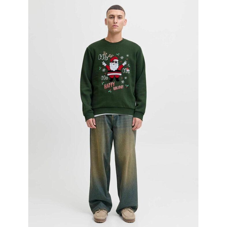 Jack & Jones Jack & Jones Men's Christmas Sweater JJCHRISTMAS Dark Green