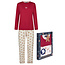 Happy Shorts Happy Shorts Dames Kerst Pyjama Set Shirt + Broek Giftbox Rood/Off-White Gingerbread