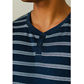 Phil & Co Phil & Co Heren Pyjama Set Interlock Donkerblauw Gestreept