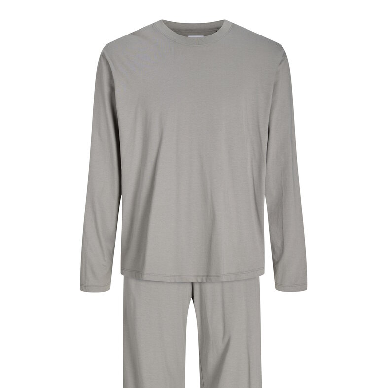 Jack & Jones Jack & Jones Men's Lounge Pajama Set Long JACALFRED Plain Gray