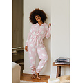 By Louise By Louise Dames Huispak Onesie Fleece Roze Hartjes