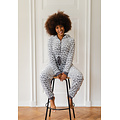 By Louise By Louise Ladies Home Suit Onesie Fleece Grey Panther Print