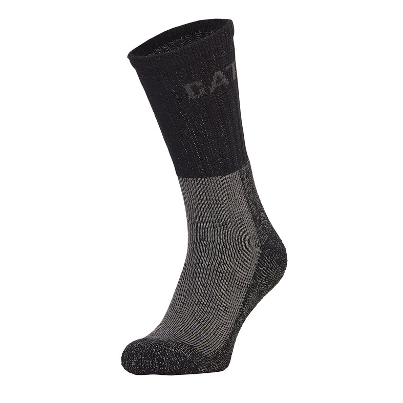 Cat Caterpillar Heavy Duty Men's Work Socks 6 pair Black/Grey
