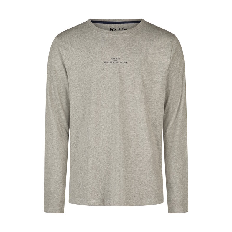 Phil & Co Phil & Co Men's Pyjama Set Long Gray Striped