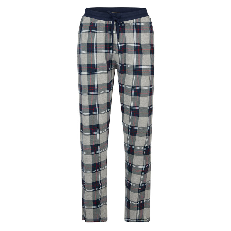 Phil & Co Phil & Co Men's Pyjama Set Long Blue/Grey Checkered