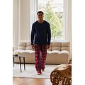 Phil & Co Phil & Co Men's Pyjama Pants Long Flannel Checkered Red