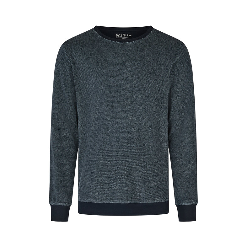 Phil & Co Phil & Co Men's Winter Pajama Set Long Terry Blue