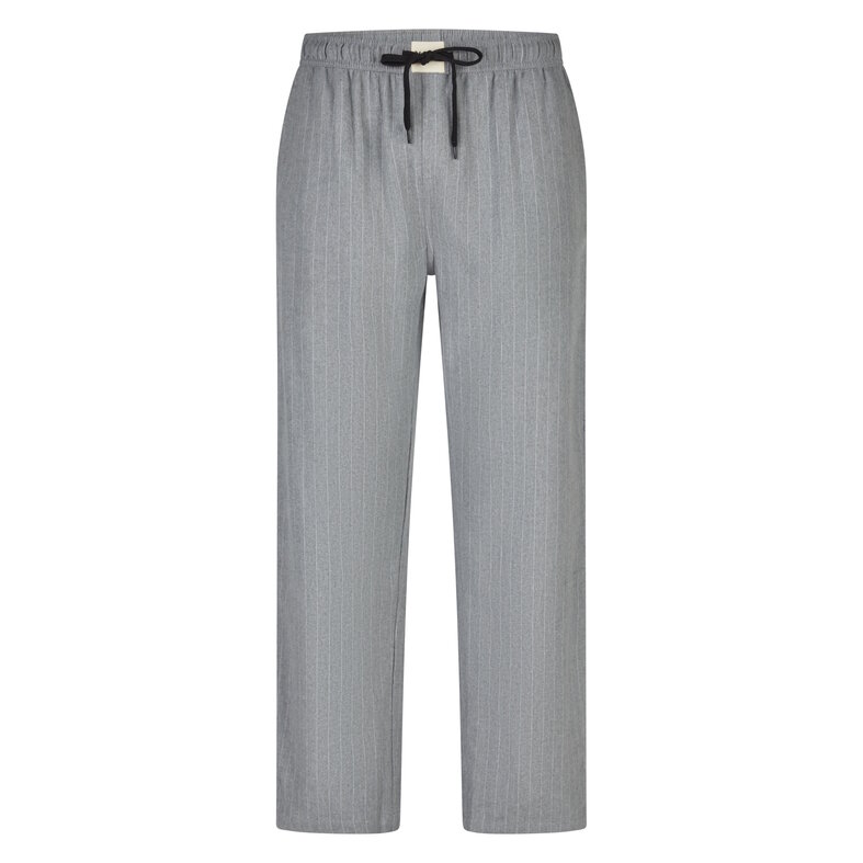 Phil & Co Phil & Co Long Men's Pajama Set With Flannel Pajama Pants Grey