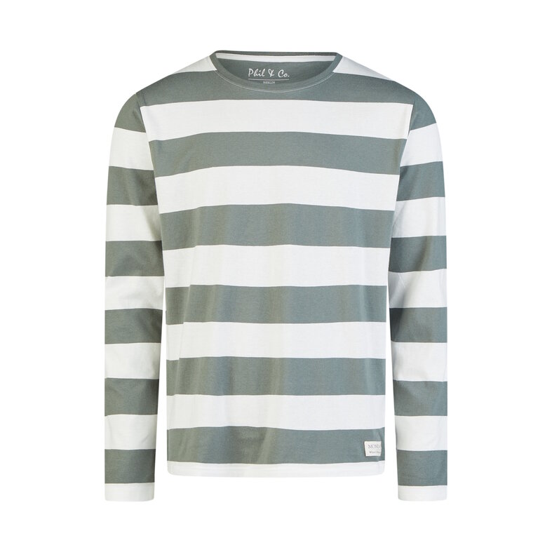 Phil & Co Phil & Co Men's Pyjama Set Long Green Striped