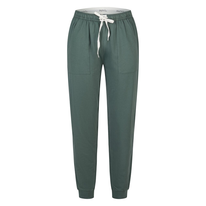 Phil & Co Phil & Co Men's Pyjama Set Long Green Striped