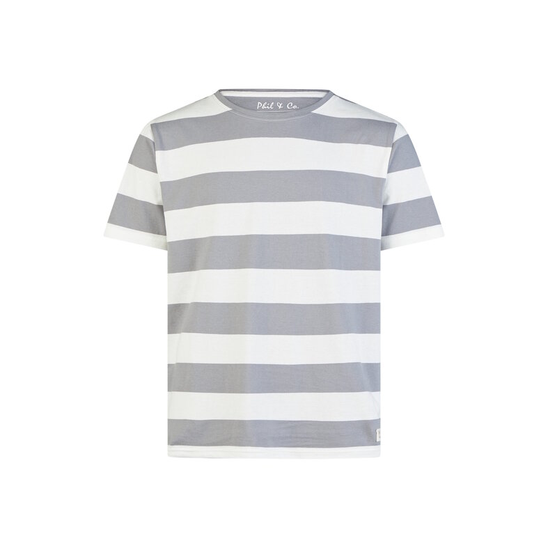 Phil & Co Phil & Co Men's Short Pajama Short Pajama Set Gray Striped