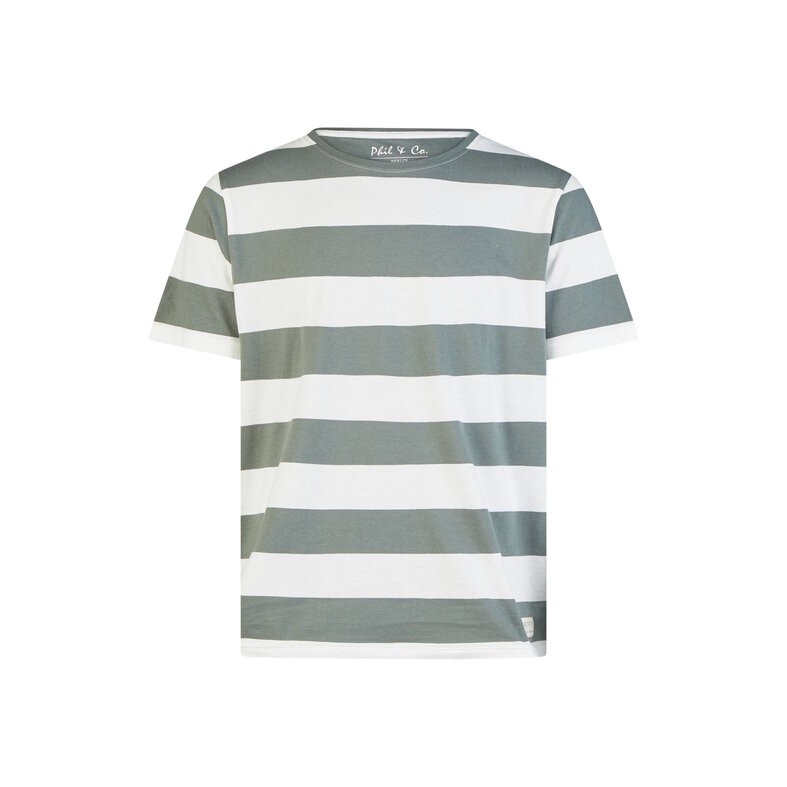 Phil & Co Phil & Co Men's Short Pajama Short Pajama Set Green Striped